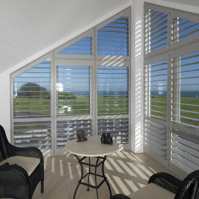 Shaped window shutters