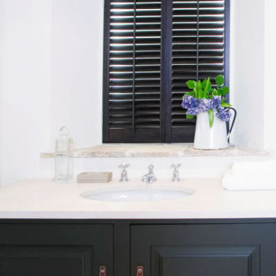 Bathroom shutters dark