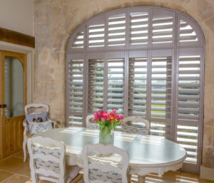 Purbeck window shutters in dining room